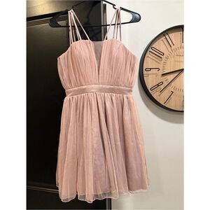 City Triangles Blush Pink Spaghetti-Strap Tulle Party Dress - Size 3